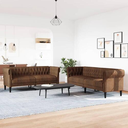 2 personers sofa stof brun