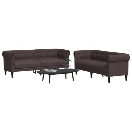 2 personers sofa stof mørkebrun