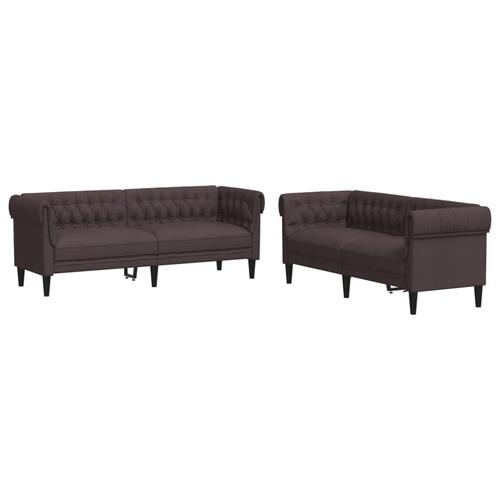 2 personers sofa stof mørkebrun