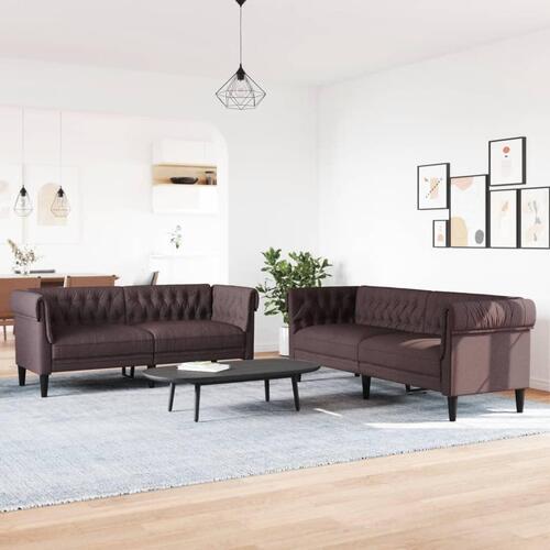 2 personers sofa stof mørkebrun