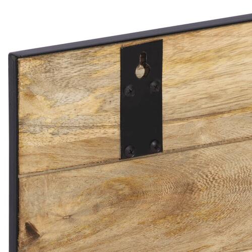 Knagerækker 2 stk. 80x8x25 cm massivt ru mangotræ