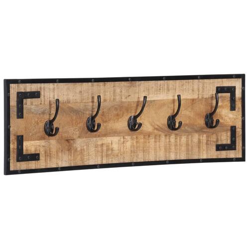 Knagerækker 2 stk. 80x8x25 cm massivt ru mangotræ