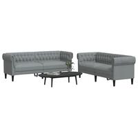 2 personers sofa stof lysegrå
