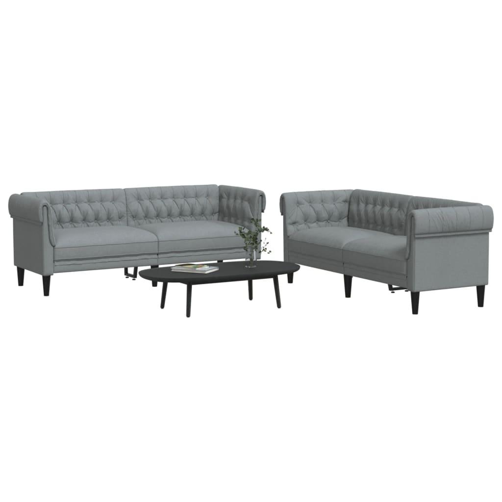 2 personers sofa stof lysegrå