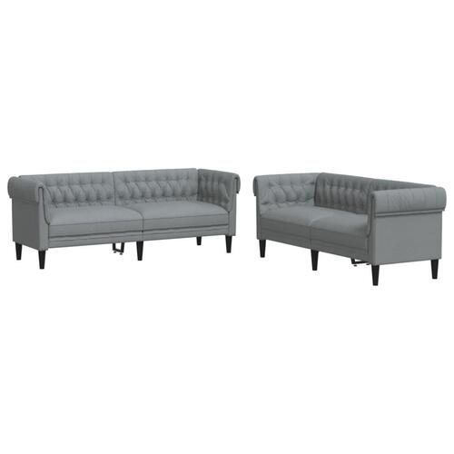 2 personers sofa stof lysegrå