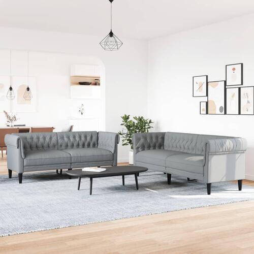 2 personers sofa stof lysegrå