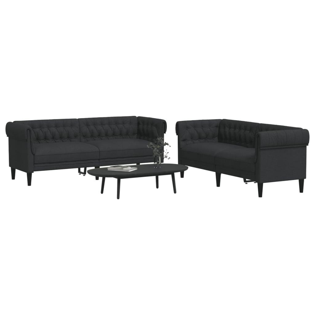 2 personers sofa stof sort