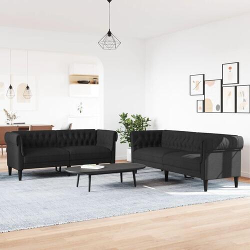 2 personers sofa stof sort