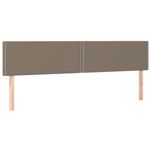 Kontinentalseng med hovedgærde og topmadras 120x190 cm - stof gråbrun