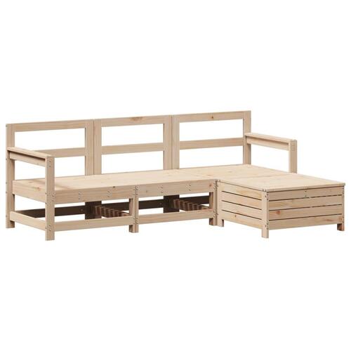 Sofasæt til haven 4 dele massivt fyrretræ