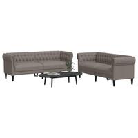 2 personers sofa stof gråbrun