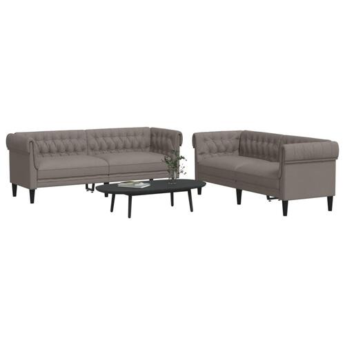 2 personers sofa stof gråbrun