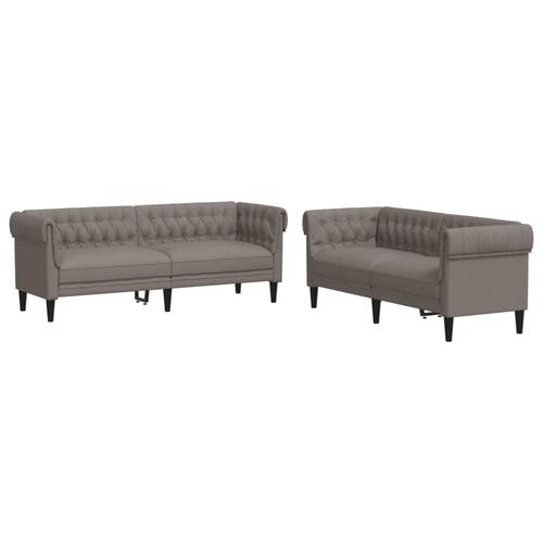 2 personers sofa stof gråbrun