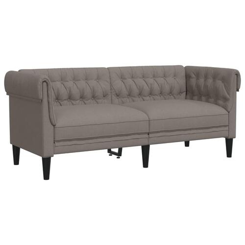 2 personers sofa stof gråbrun