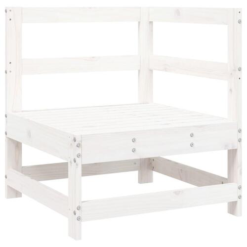 Sofasæt til haven 6 dele massivt fyrretræ hvid