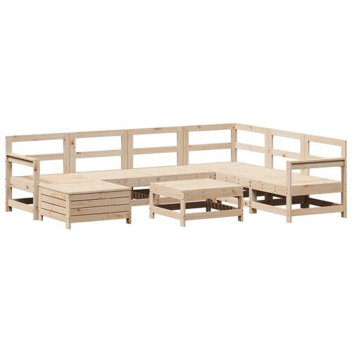 Sofasæt til haven 8 dele massivt fyrretræ