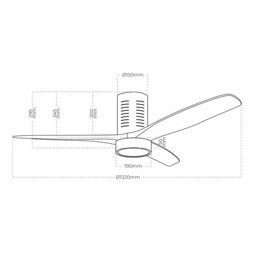 Loftsventilator med lys EDM 33825 Kara 30 W 2190 Lm