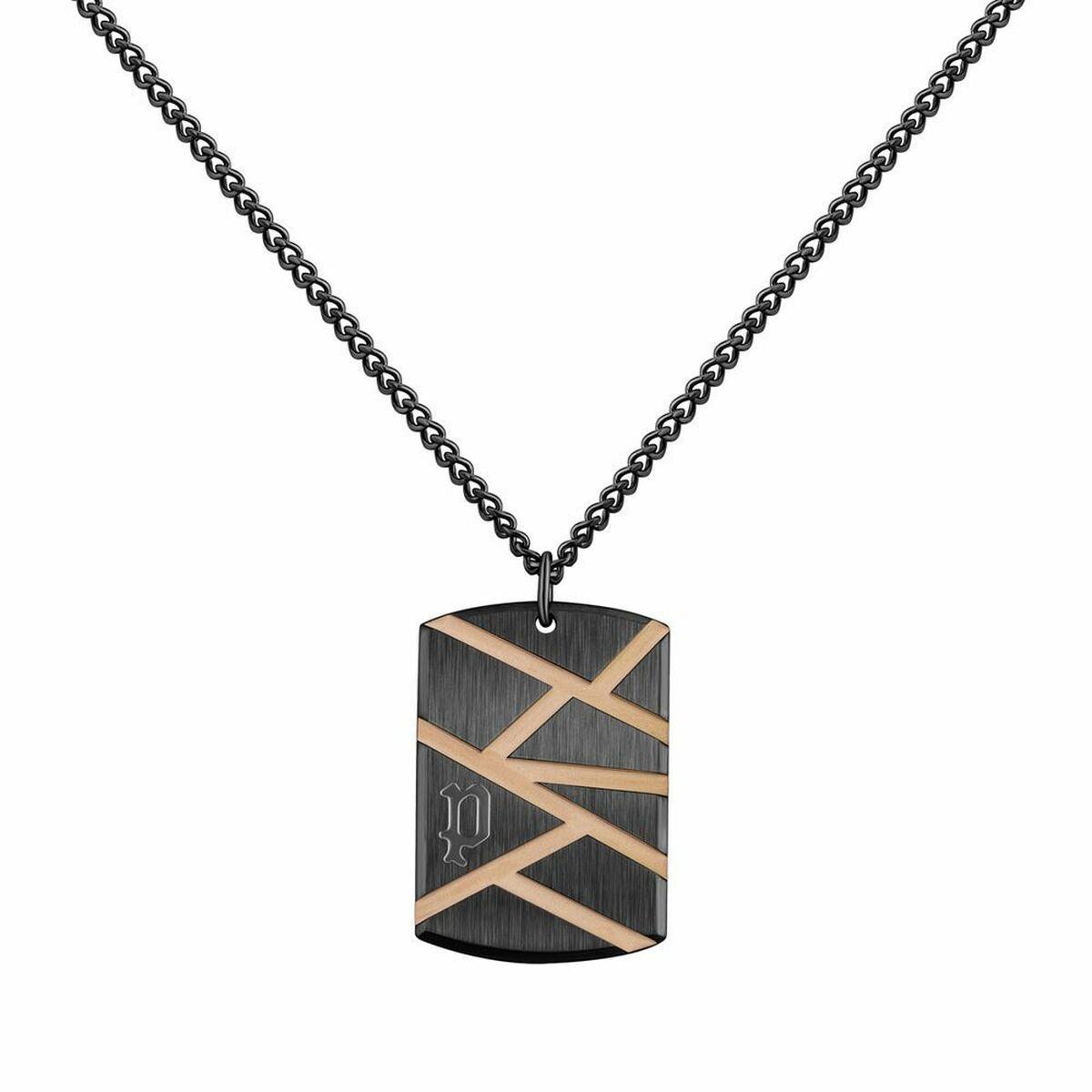 Police halskæde til mænd PJ26485PSBR.01 - grå, rustfrit stål 50 + 20 cm