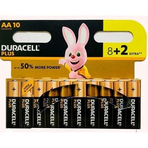 Alkalinebatterier DURACELL Plus 1,5 V LR06 (12 enheder)