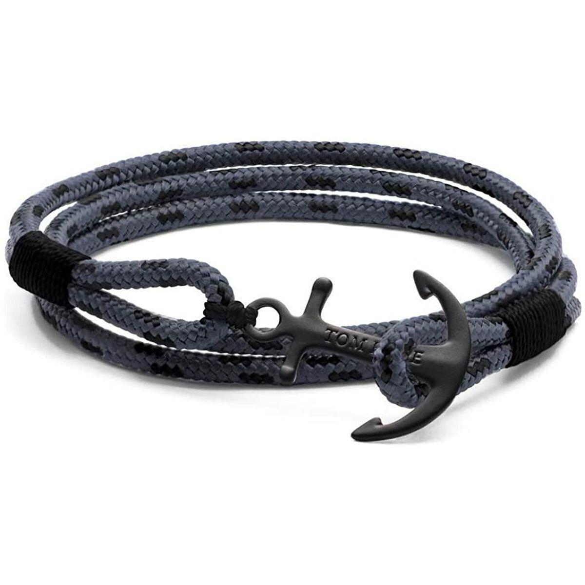 Tom Hope unisex armbånd TM0152, sort/grå 19,5 cm
