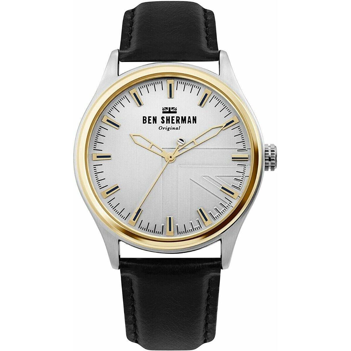 Herreur Ben Sherman WB036B - læderrem, Ø 43 mm