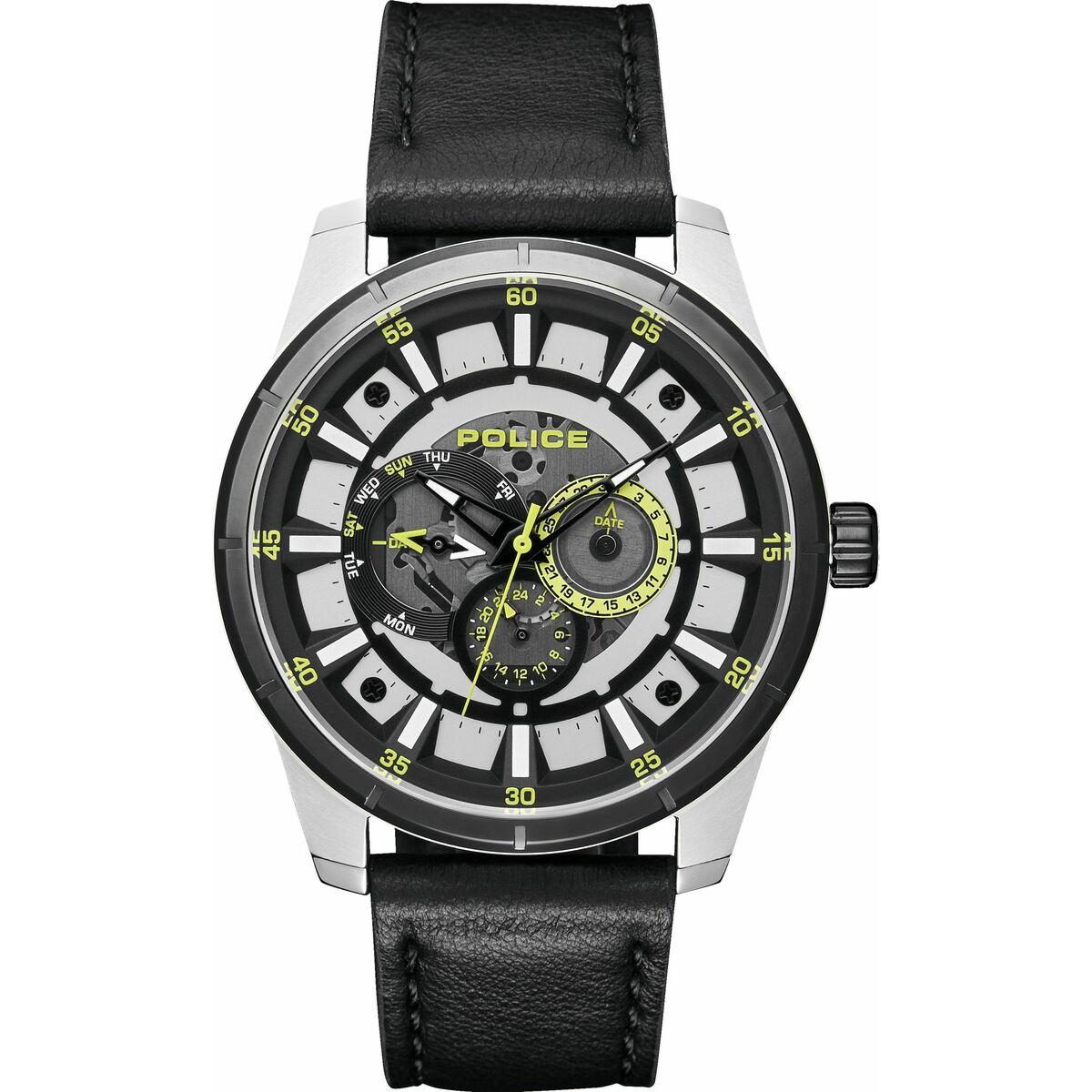 Police herreur PL15410JSTB.04 - sort/grå, Ø 48 mm