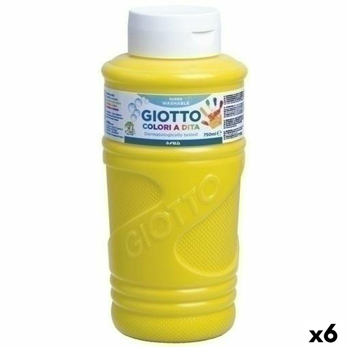 Giotto fingermaling - gul 750 ml (pakke med 6)