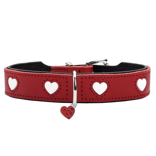 Hundehalsbånd Hunter Love S/M 35-43 cm Rød