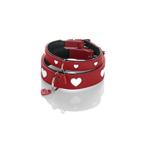 Hundehalsbånd Hunter Love S/M 35-43 cm Rød