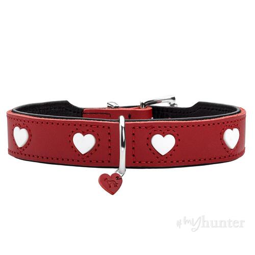 Hundehalsbånd Hunter Love S/M 35-43 cm Rød