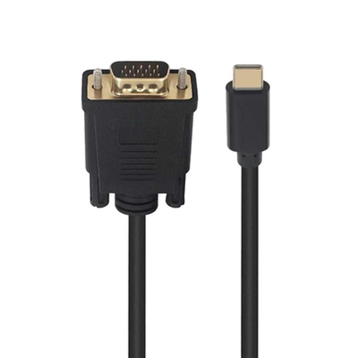 Ewent USB‑C til VGA-kabel 1,8 m - Sort