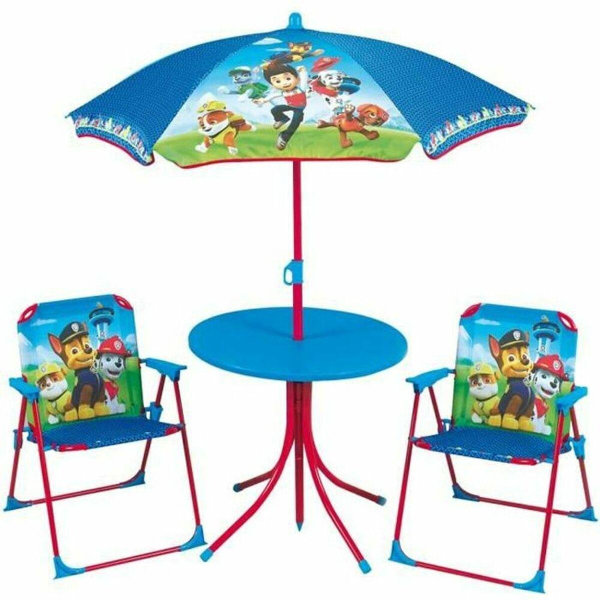 Børnesæt med bord, 2 stole og parasol - Fun House Paw Patrol, multifarvet