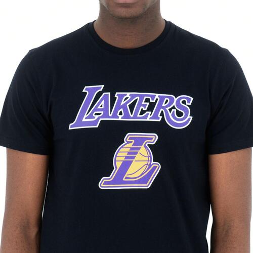 Kortærmet T-shirt til Mænd New Era NOS NBA LOSLAK 60416756 Sort L