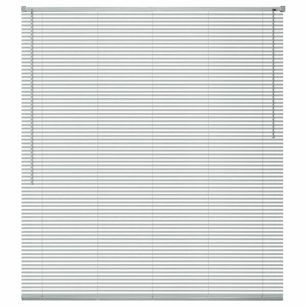 Persienne aluminium 120 x 130 cm sølvfarvet