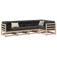 Sofasæt til haven 5 dele massivt fyrretræ