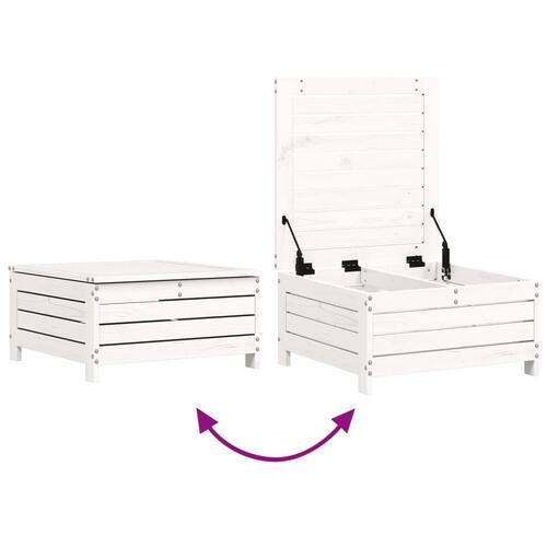 Sofasæt til haven 6 dele massivt fyrretræ hvid