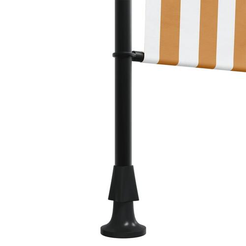 Udendørs rullegardin 200x270 cm stof og stål orange og hvid