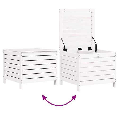 Sofasæt til haven 7 dele massivt fyrretræ hvid
