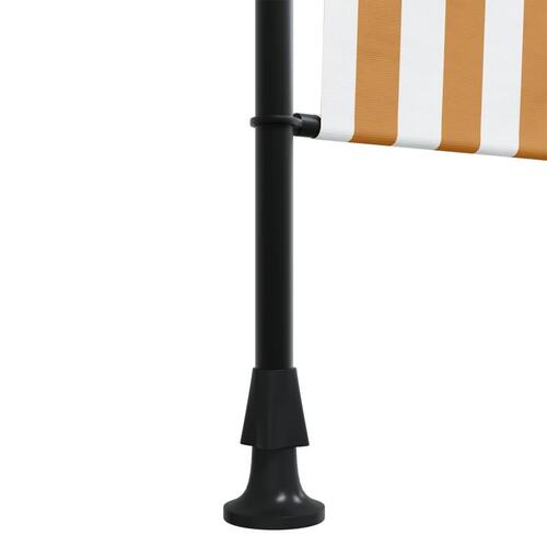 Udendørs rullegardin 120x270 cm stof og stål orange og hvid