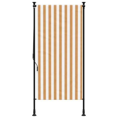 Udendørs rullegardin 100x270 cm stof og stål orange og hvid