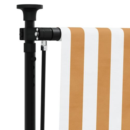 Udendørs rullegardin 100x270 cm stof og stål orange og hvid