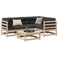 Sofasæt til haven 5 dele massivt fyrretræ