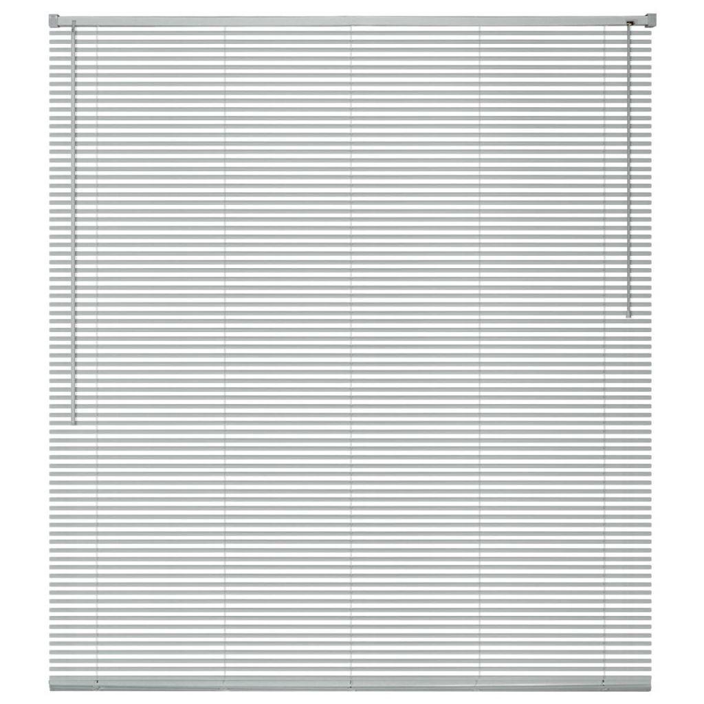 Persienne aluminium 140 x 220 cm sølvfarvet