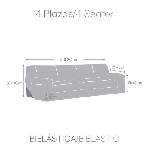 Sofa cover Eysa BRONX Hvid 70 x 110 x 240 cm