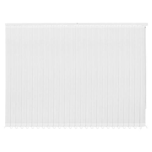 Lamelgardiner hvidt stof 120x180 cm