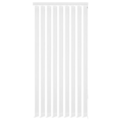 Lamelgardiner hvidt stof 150x180 cm