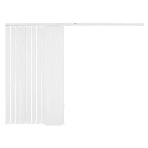 Lamelgardiner hvidt stof 150x180 cm