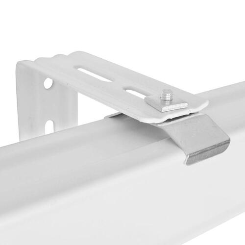 Lamelgardiner hvidt stof 150x180 cm