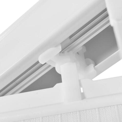 Lamelgardiner hvidt stof 150x180 cm