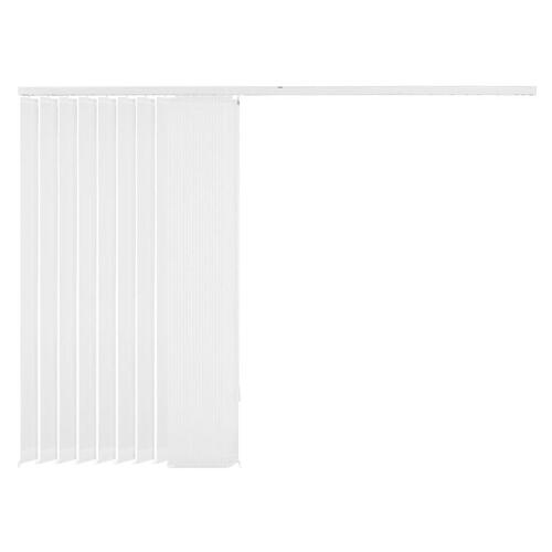 Lamelgardiner hvidt stof 120x250 cm